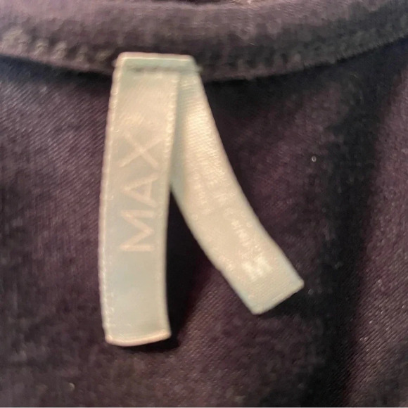 Max Rave black sleeveless dress front zip lace attached skirt size med - Picture 8 of 8